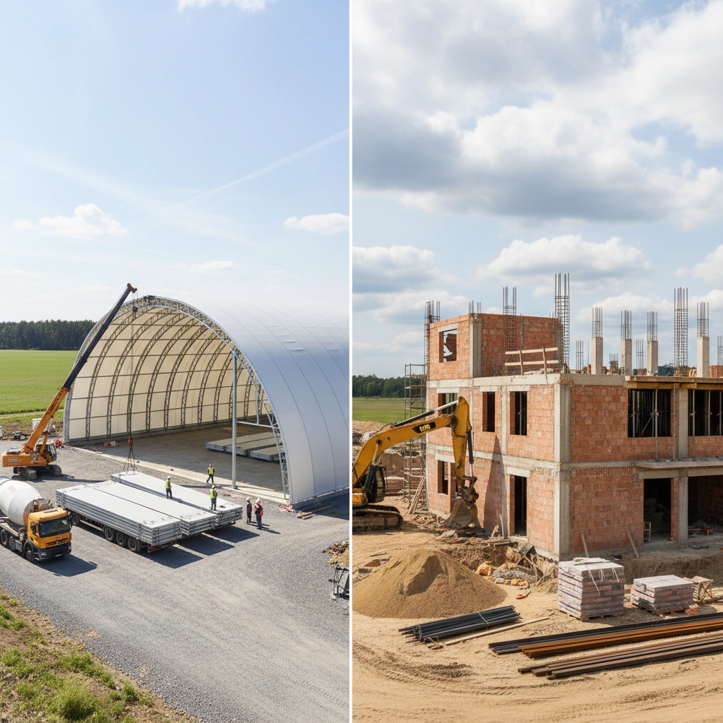Преимущества быстровозводимых ангаров перед капитальными постройками | статья от завода АПМ