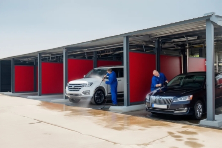 Здание автомойки на 6 постов 26х16х5 м